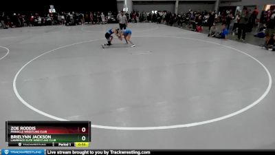 100 lbs Cons. Round 3 - Zoe Roddis, Pinnacle Wrestling Club vs Brielynn Jackson, Lawrence Elite Wrestling Club