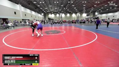 215A Quarterfinal - Kinsey Brechiesen, Canyon Randall vs Gavin Beck, Arkansas City HS