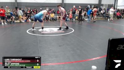 220 lbs Round 2 - Riley Simmons, Reality Sports Wrestling Club vs Luke Turenhout, Lincoln Youth Wrestling/Rick Sanders Mat Club