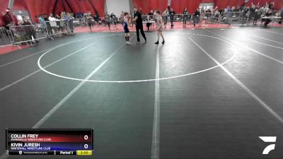 97 lbs Cons. Round 3 - Collin Frey, Evansville Wrestling Club vs Kivin Juresh, Whitehall Wrestling Club