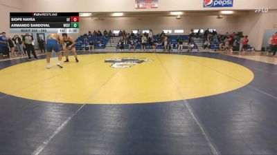 285 lbs Cons. Round 3 - Armando Sandoval, Westcliff vs Siope Havea, UT Tech