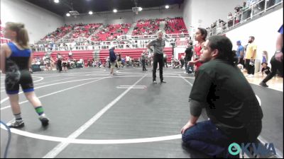 58-61 lbs Consolation - Rose Reyna, Carl Albert vs Brayden Webb, Harrah Little League Wrestling