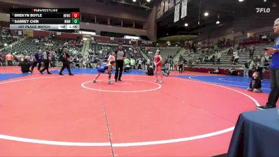 90 lbs 1st Place Match - Brekyn Boyle, Honey Badger Wrestling Club vs Sabrey Chin, Mighty Bluebirds Wrestling