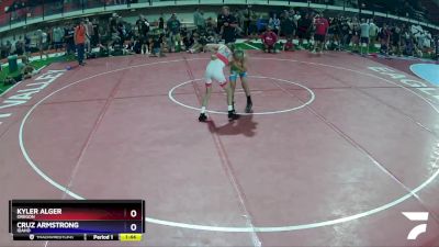 80 lbs Semifinal - Kyler Alger, Oregon vs Cruz Armstrong, Idaho