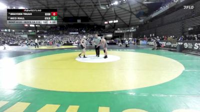 Boys 1A 113 lbs Champ. Round 2 - Nico Riall, Granite Falls vs Brayden Truax, Riverside