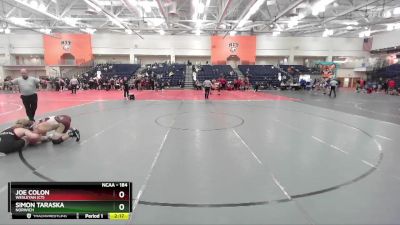 184 lbs Cons. Semi - Simon Taraska, Norwich vs Joe Colon, Wesleyan (CT)