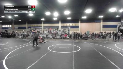 116 lbs Consi Of 8 #2 - Liam Smith, Stout Wr Ac vs Connor Badua, O2 Rhino WC