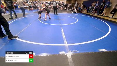 75-79 lbs Rr Rnd 5 - Abigail LeGrand, Sperry Wrestling Club vs Tatum Ringer, Claremore Wrestling Club