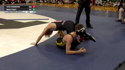 110 lbs 1st Place Match - John Winseman, St. Francis vs Sean Foley, St. Peters