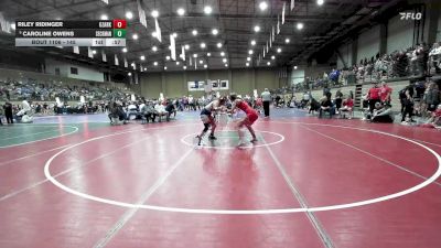 145 lbs Cons. Round 6 - Riley Ridinger, Ozark vs Caroline Owens, Seckman