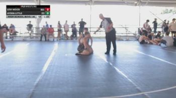 High School Boys 140 lbs Round 9 (10 Team) - Levi Wood, Mountaineer Wrecking Crew vs Ayden Little, Bulldog Elite (Red)