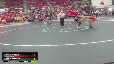 125 lbs Cons. Round 2 - Adrian Jimenez, Missouri Valley vs Carson Spencer, Ottawa