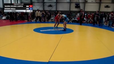 Semis - Valeria Solorio Campos, Hood River Valley High School Wrestling vs Khushi Jhalli, Canada