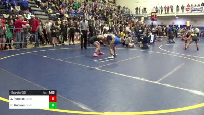 124 lbs Round Of 32 - Jordin Peoples, Curwensville vs Harlie Hudson, Canon-McMillan