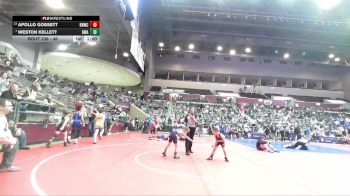 46 lbs Cons. Semi - Apollo Gossett, Beebe Badgers Wrestling Club vs Weston Kellett, Greenwood Wrestling Academy