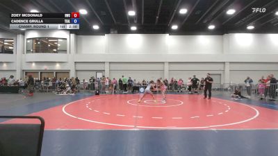 110-115 lbs Champ. Round 1 - Zoey McDonald, Heatwave Wrestling Club vs Cadence Grulla, Team Alpha