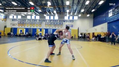 190 Blue Quarterfinal - Eli Sanford, Camden vs Nicolas Frangoulidis, Wellington Community Hs