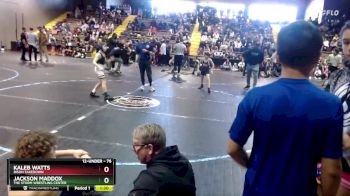 76 lbs Round 1 - Kaleb Watts, Bison Takedown vs Jackson Maddox, The Storm Wrestling Center