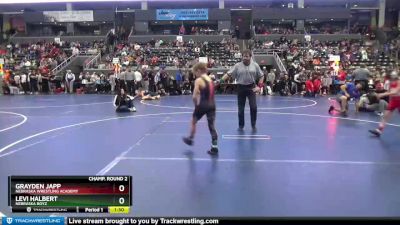 85 lbs Champ. Round 2 - Levi Halbert, Nebraska Boyz vs Grayden Japp, Nebraska Wrestling Academy