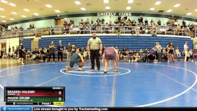 220 lbs Round 3 (4 Team) - Mason Grubb, Bloomington South vs Bradein Oglesby, Hobart