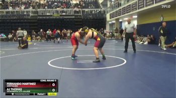 285 lbs Cons. Round 5 - Aj Thomas, Sacramento City College vs Fernando Martinez, Unattached