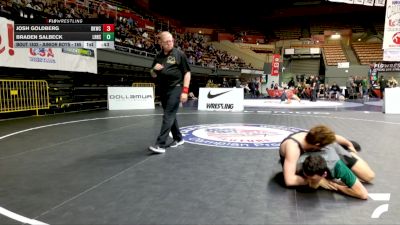 Junior Boys - 165 lbs Cons. Round 3 - Braden Salbeck, Liberty Ranch High School Wrestling vs Josh Goldberg, Dark Knight Wrestling Club