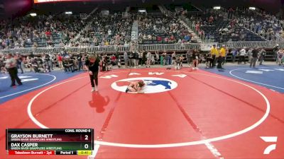 53 lbs Cons. Round 6 - Dax Casper, Green River Grapplers Wrestling vs Grayson Burnett, Green River Grapplers Wrestling