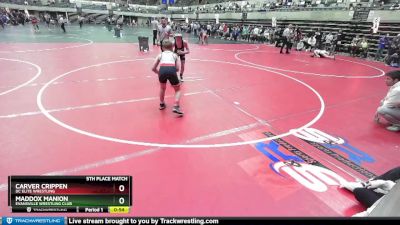 100 lbs 5th Place Match - Maddox Manion, Evansville Wrestling Club vs Carver Crippen, DC Elite Wrestling