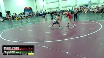 165 lbs Round 7 (8 Team) - Cy Petersen, Capitian Nebraska (A Team) vs Bradley Spencer, S.E.O. Wrestling Club- Blue