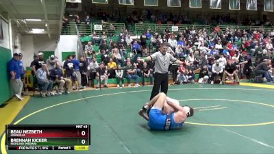 144 lbs Champ. Round 3 - Beau Nezbeth, Louisville vs Brennan Kicker, Highland (medina)