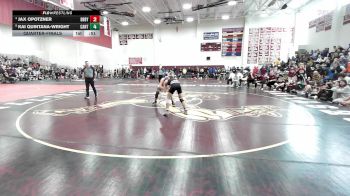 126 lbs Quarterfinal - Jax Opotzner, Derby/Oxford/Holy Cross vs Kai Quintana-Wright, Canton