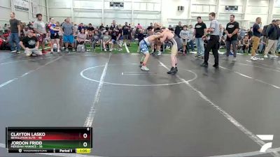 130 lbs Round 5 (8 Team) - Clayton Lasko, Revolution Elite vs Jordon Fridd, Meridian Maniacs