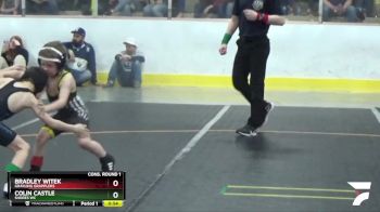 49 lbs Cons. Round 1 - Bradley Witek, Grayling Grapplers vs Colin Castle, Shores WC