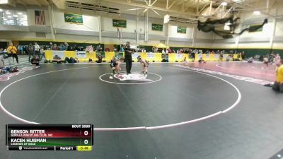 65 lbs Cons. Semi - Benson Ritter, Gorilla Wrestling Club, Inc. vs Kacen Huisman, Legends Of Gold