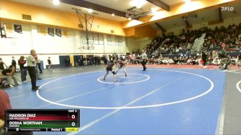 114 lbs 1st Place Match - Dosha Wortham, Ganado vs Madison Diaz, Lee Williams HS