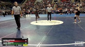 112 lbs Semifinal - Alicia Kenfack, Bismarck Legacy vs Alyssa Nitschke, South Border