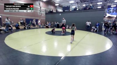 55 lbs Quarterfinal - Taylor Van Buren, Idaho vs Jocelyn Peltier, Kimberly Bulldog Wrestling Club