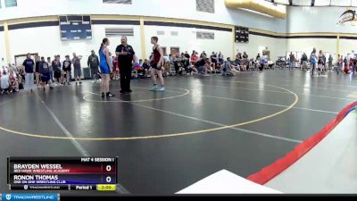 126 lbs Cons. Round 1 - Brayden Wessel, Red Hawk Wrestling Academy vs Ronon Thomas, One On One Wrestling Club