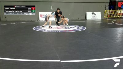 Bantam - 53 lbs Champ. Round 1 - Charlotte Lopez, Legacy Wrestling Center vs Brandon Pardue, Granite Wrestling Club