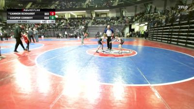 61 lbs Rr Rnd 1 - Cannon Eckhardt, Backyard Brawlers Wrestling Club vs Cooper Corbett, Roundtree Wrestling Academy