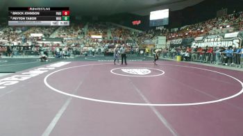 144 lbs Quarterfinal - Brock Johnson, Paola HS vs Peyton Tabor, Winfield HS