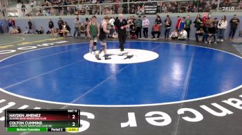 132 lbs Semifinal - Colton Cummins, Juneau Youth Wrestling Club Inc. vs Hayden Jimenez, Glacier Bear Wrestling Club