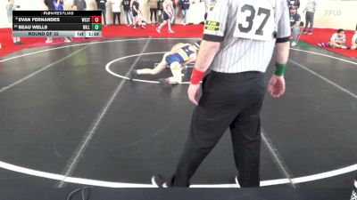 100_B lbs Round Of 32 - Evan Fernandes, West Chester Henderson vs Beau Wells, Williamson