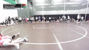 105 lbs Quarterfinal - Madalyn Andersen, Elevate Wrestling Academy vs Isabella Totten, Conway High School