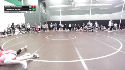 105 lbs Quarterfinal - Madalyn Andersen, Elevate Wrestling Academy vs Isabella Totten, Conway High School