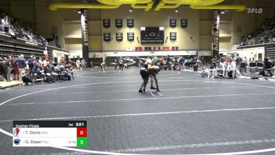 133 lbs Quarterfinal - Takeo Davis, Gardner-Webb vs Gary Steen, Penn State