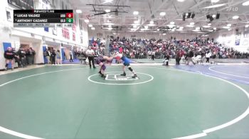 Boys 157 lbs Champ. Round 1 - Anthony Cazarez, Gilroy Boys vs Lucas Valdez, Riordan&nbsp;Boys