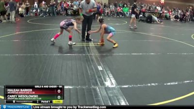 58 lbs Semifinal - Carey Wesolowski, Grappling House Wrestling Club vs Maleah Barker, Arlington Wrestling Club