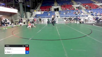 170 lbs Cons 32 #1 - Michael Boyle, Ohio vs Kyrin Doty, Montana