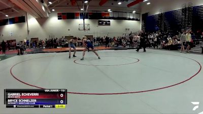 113 lbs Cons. Semi - Gabriel Echeverri, Beach Boyz vs Bryce Schnelzer, Integrity Wrestling Club